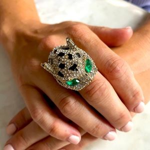 Jaguar Ring with Faux Stones